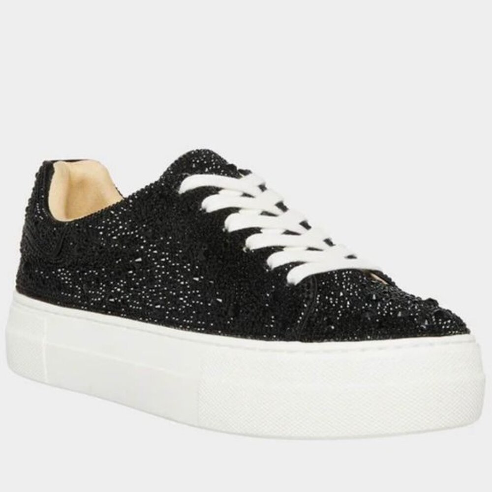 Betsey Johnson Sidny Black size 11 Rhinestone Platform Sneaker